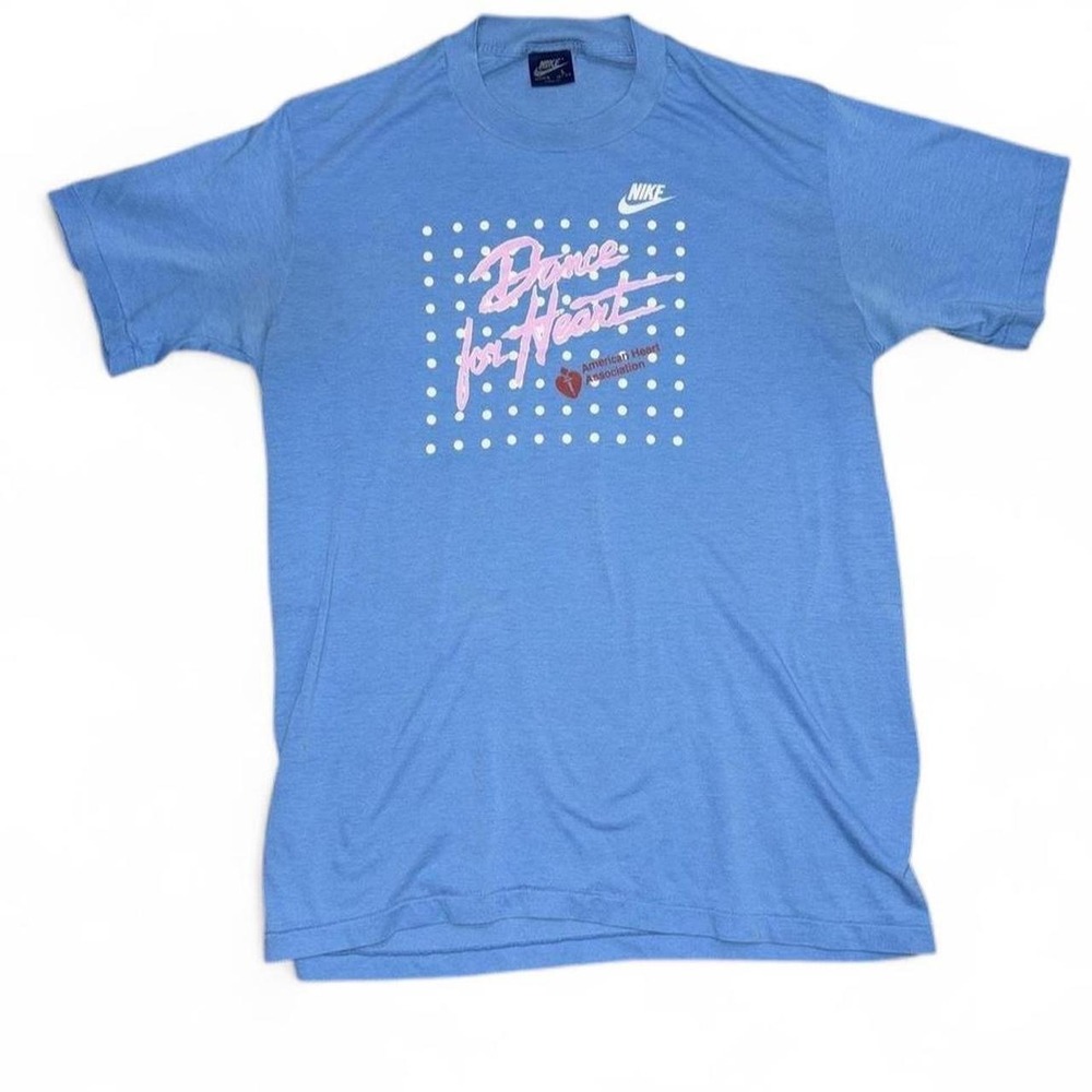 Vintage Nike Shirt Mens L Blue Dance For Heart American Heart Association USA